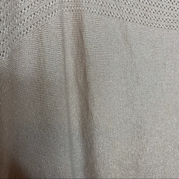 Torrid Pink Shimmer Pointelle Cold Shoulder Top Size 3 - Picture 6 of 7